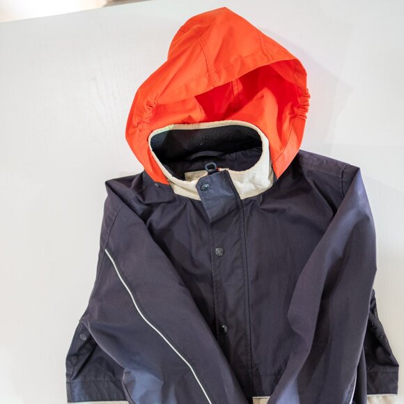 Taylor Stitch Navigator Jacket in Natural & Navy Colorblock Waxed Cotton - Picture 13 of 14
